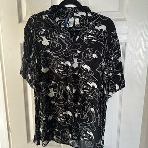 Disney Black and White Mickey Mouse Shirt